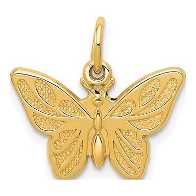 14K Yellow Gold Butterfly Charm