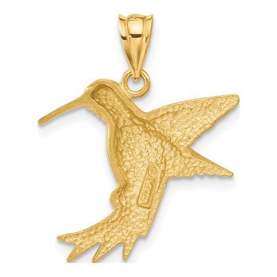 14K Yellow Gold Hummingbird Pendant – view 4