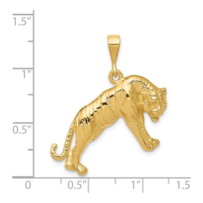 14K Yellow Gold Tiger Pendant – view 5