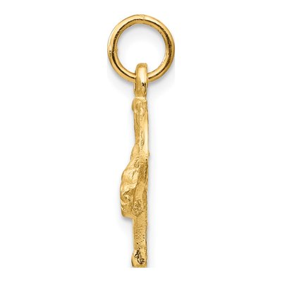 14K Yellow Gold Horse Head Horseshoe Charm – view 3