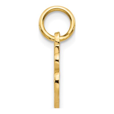 14K Yellow Gold Script Letter A Charm – view 3