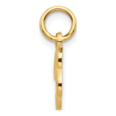 14K Yellow Gold Script Letter B Charm – view 3