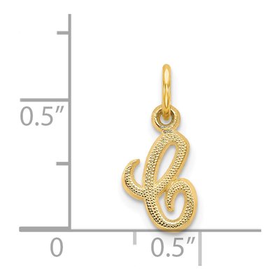 14K Yellow Gold Script Letter C Charm – view 5