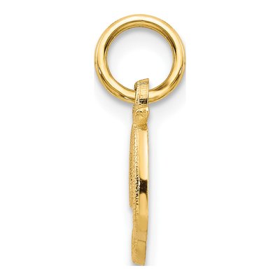 14K Yellow Gold Script Letter D Charm – view 3