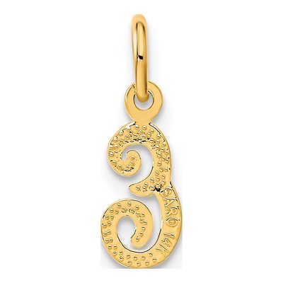 14K Yellow Gold Script Letter E Charm – view 4