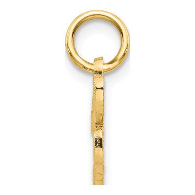 14K Yellow Gold Script Letter H Charm – view 3