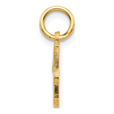 14K Yellow Gold Script Letter J Charm – view 3