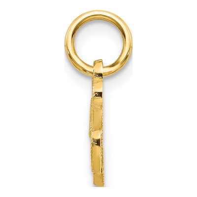 14K Yellow Gold Script Letter K Charm – view 3