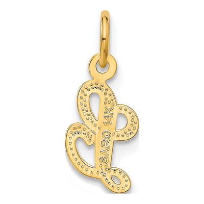 14K Yellow Gold Script Letter L Pendant – view 4