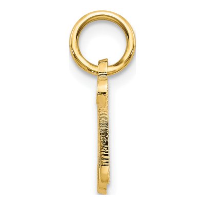 14K Yellow Gold Script Letter N Charm – view 3