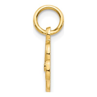14K Yellow Gold Script Letter R Charm – view 3