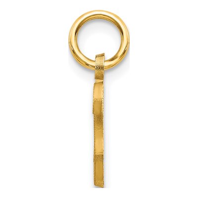 14K Yellow Gold Script Letter S Charm – view 3