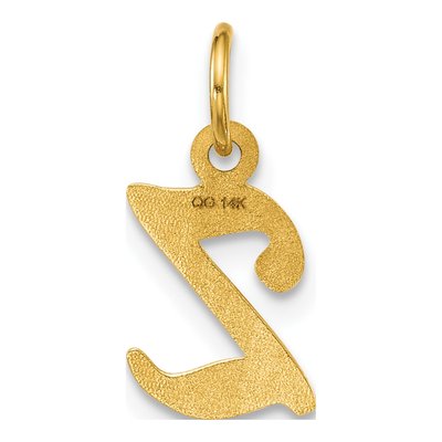14K Yellow Gold Initial Z Pendant – view 4