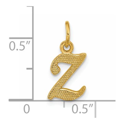 14K Yellow Gold Initial Z Pendant – view 5