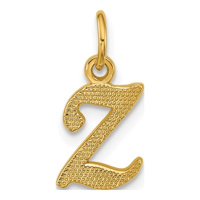 14K Yellow Gold Initial Z Pendant