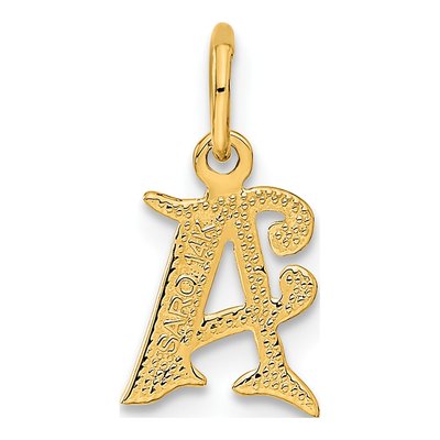 14K Yellow Gold Letter A Charm – view 4