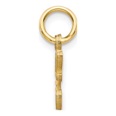 14K Yellow Gold Letter C Charm – view 3