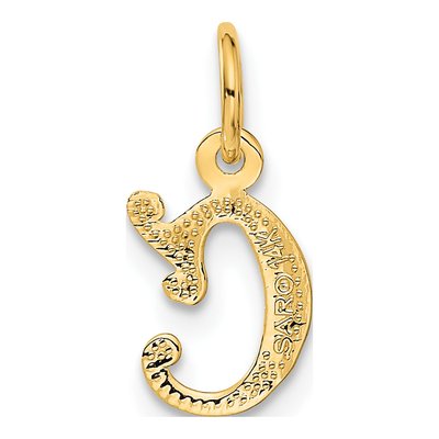 14K Yellow Gold Letter C Charm – view 4