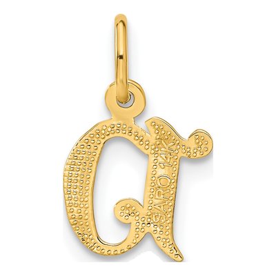 14K Yellow Gold Letter D Charm – view 4