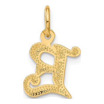 14K Yellow Gold Letter E Charm – view 4