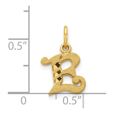 14K Yellow Gold Letter E Charm – view 5
