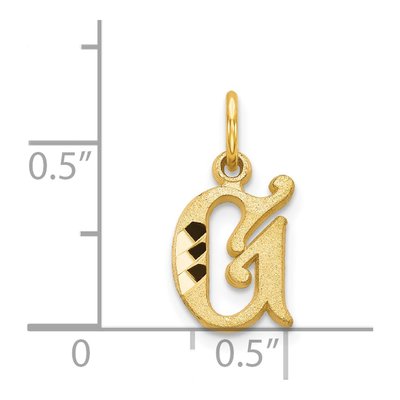 14K Yellow Gold Letter G Charm – view 5