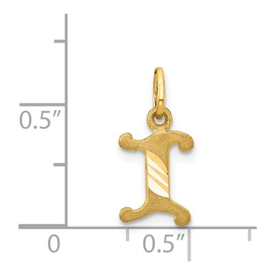 14K Yellow Gold Letter I Initial Charm – view 4