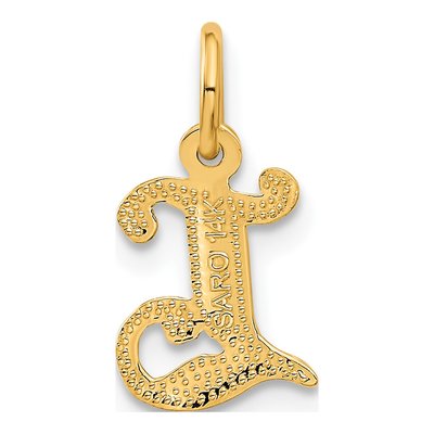 14K Yellow Gold Letter L Charm – view 4