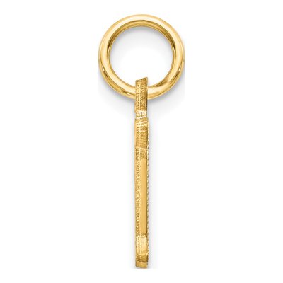 14K Yellow Gold Letter N Charm – view 3