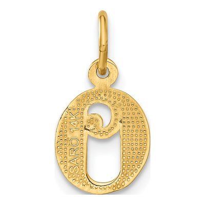 14K Yellow Gold Letter O Charm – view 4