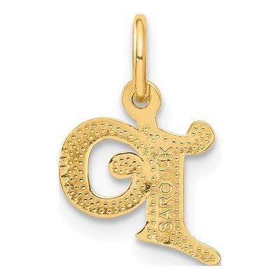 14K Yellow Gold Letter P Pendant – view 4