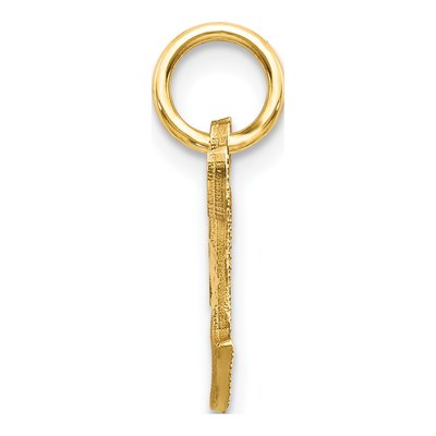 14K Yellow Gold Letter T Charm – view 3