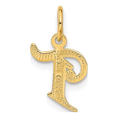 14K Yellow Gold Letter T Charm – view 4