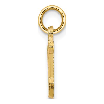 14K Yellow Gold Letter V Pendant – view 3
