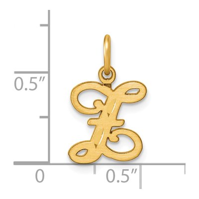 14K Yellow Gold Initial Z Pendant – view 5