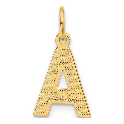 14K Yellow Gold Letter A Pendant – view 4