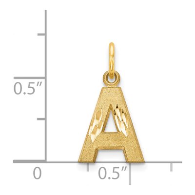 14K Yellow Gold Letter A Pendant – view 5