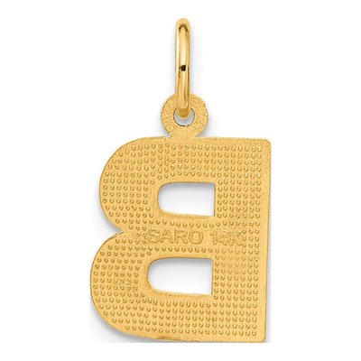 14K Yellow Gold Letter B Pendant – view 4