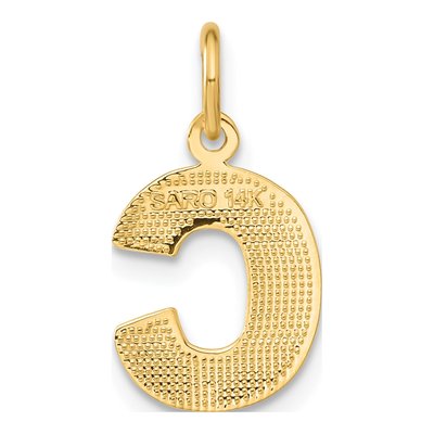 14K Yellow Gold Letter C Charm – view 4