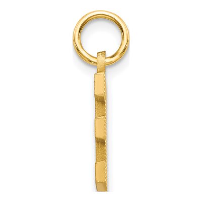 14K Yellow Gold Letter E Charm – view 3
