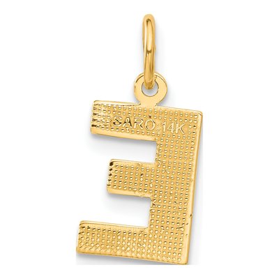 14K Yellow Gold Letter E Charm – view 4