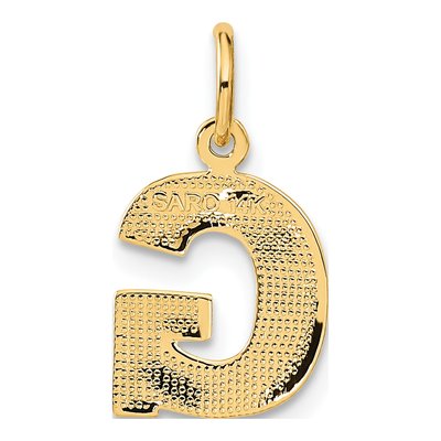 14K Yellow Gold Letter G Charm – view 4