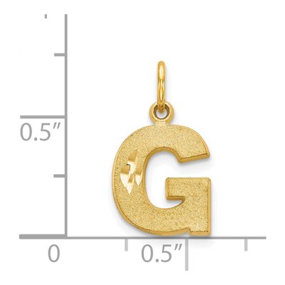 14K Yellow Gold Letter G Charm – view 5