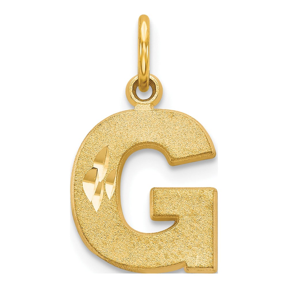 14K Yellow Gold Letter G Charm