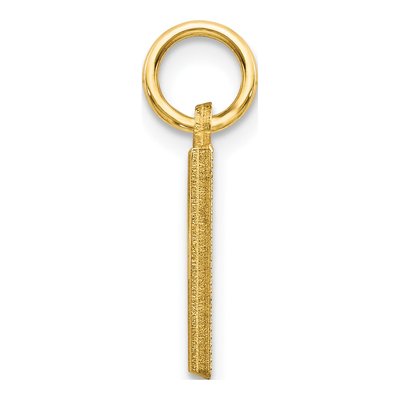 14K Yellow Gold Diamond-Cut Letter H Charm – view 3