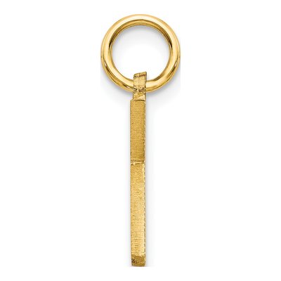 14K Yellow Gold Diamond-Cut Letter K Charm – view 3