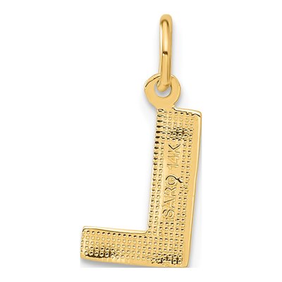 14K Yellow Gold Letter L Pendant – view 4