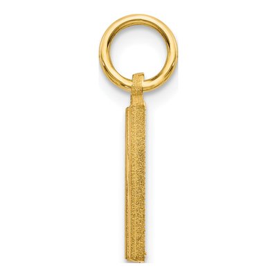 14K Yellow Gold Letter N Charm – view 3