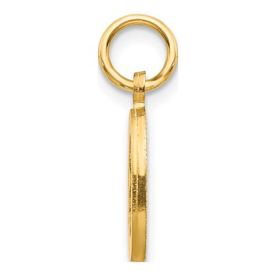 14K Yellow Gold Letter O Charm – view 3
