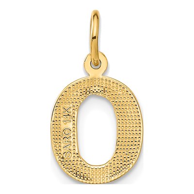 14K Yellow Gold Letter O Charm – view 4